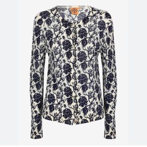 Tory Burch Floral Cardigan, Size S